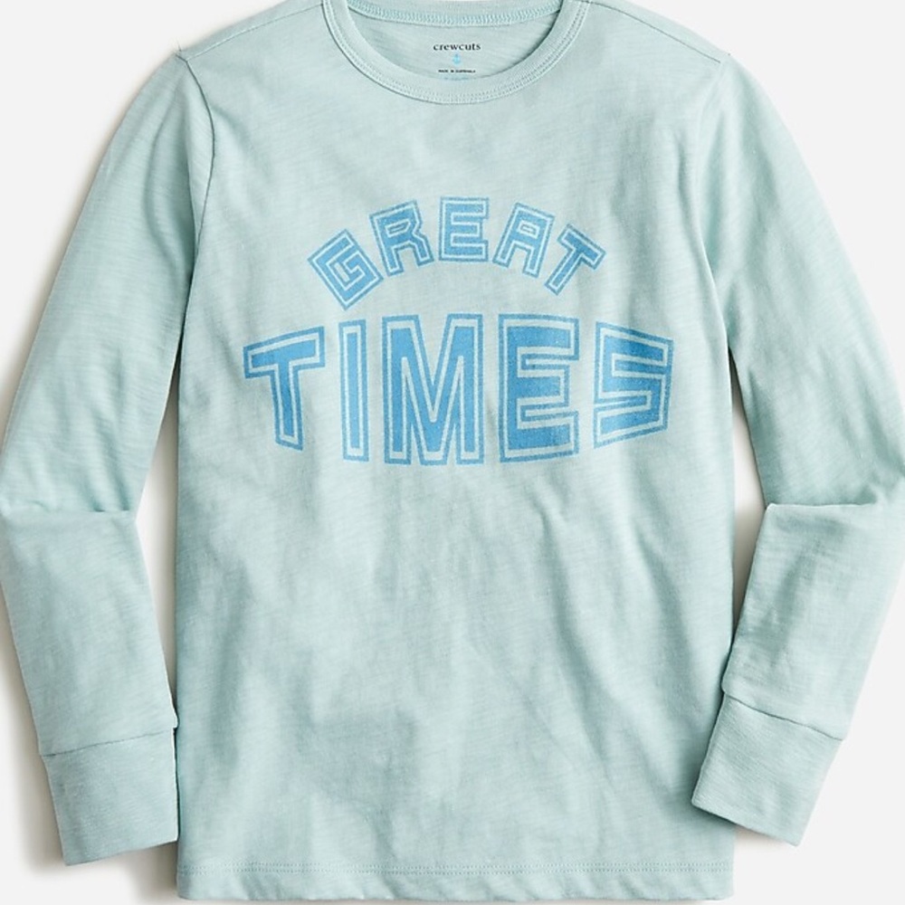 Crewcuts Light Blue 'Great Times' Long Sleeve Tee Sz XL NWT